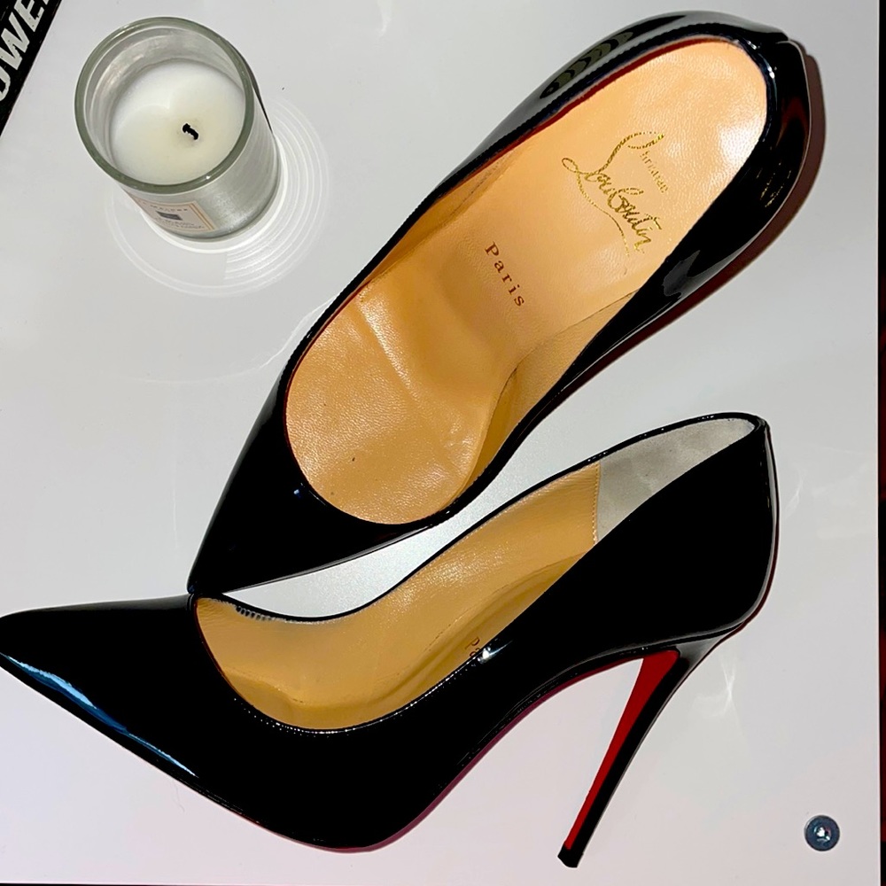Christian Louboutin So Kate 120 Patent Leather Pumps.